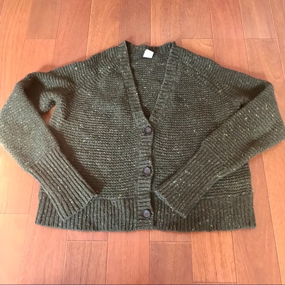 olive green chunky cardigan